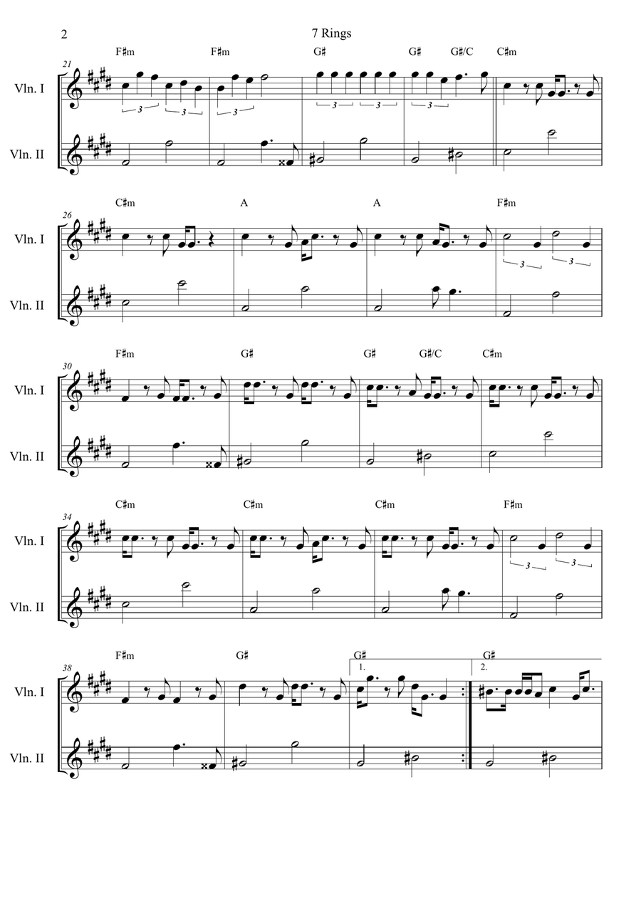 7 Rings String Duet scores gallery preview page 2