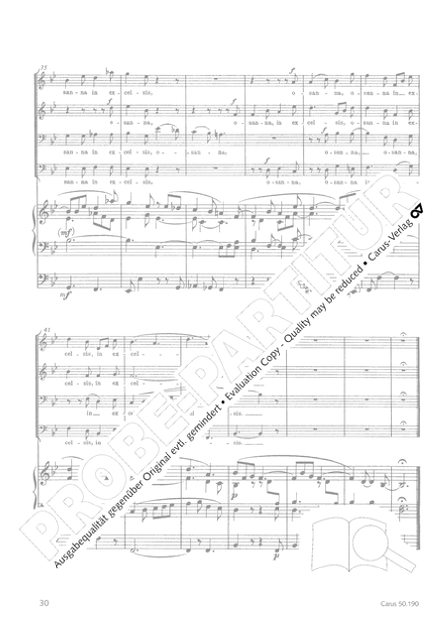 Mass in F major TTBB scores gallery preview page 30