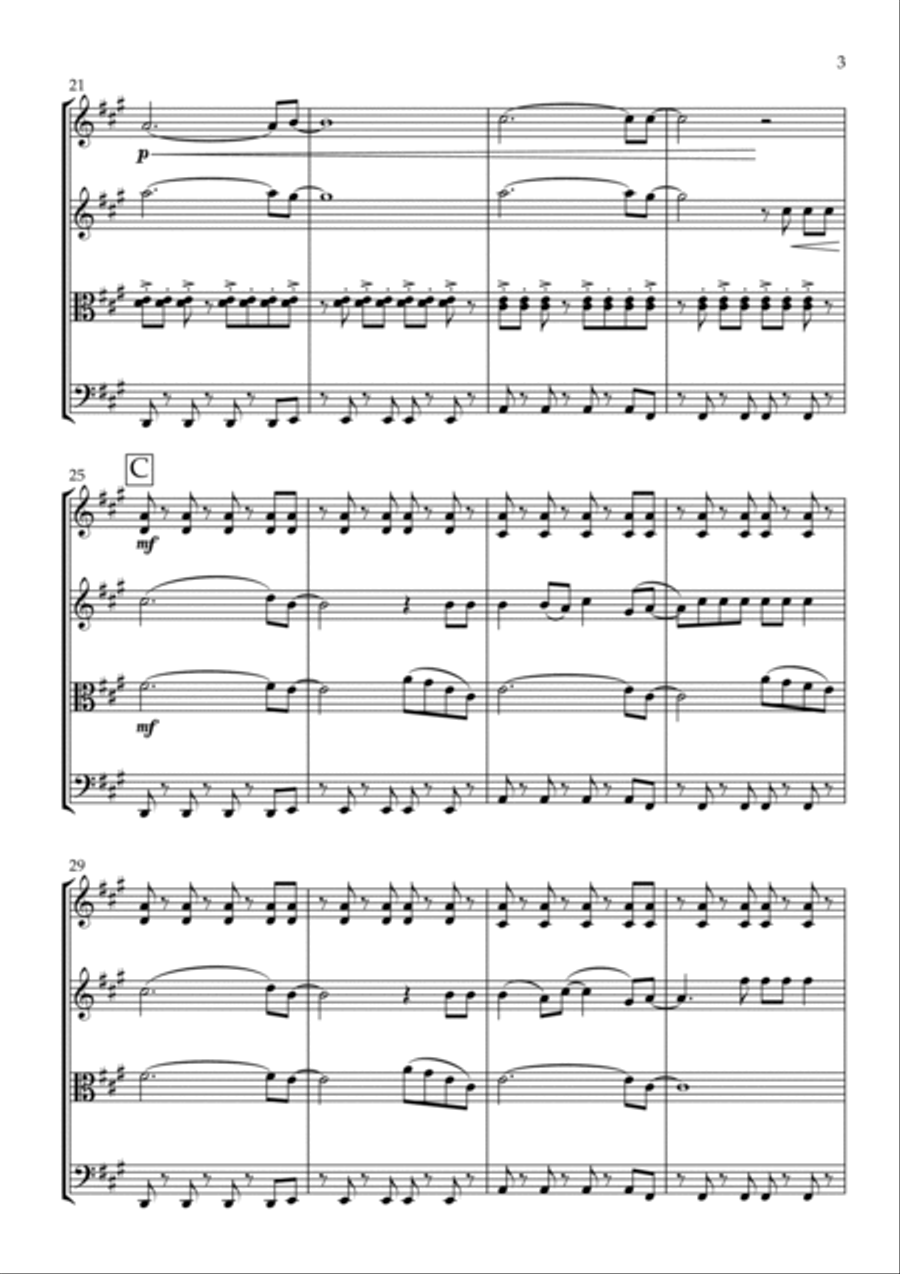 Viva La Vida String Quartet scores gallery preview page 6