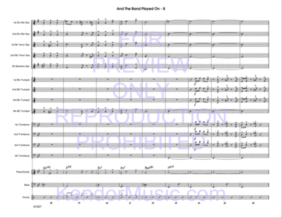 And The Band Played On Jazz Ensemble scores gallery preview page 9