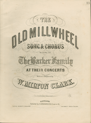 The Old Mill Wheel. Song & Chorus