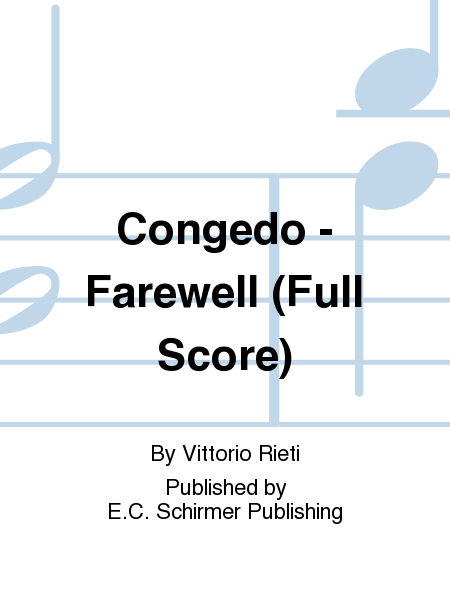 Congedo (Additional Farewell) (Additional Full Score)
