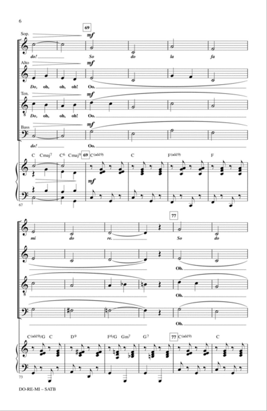 Do-Re-Mi (arr. Roger Emerson) 4-Part scores gallery preview page 5