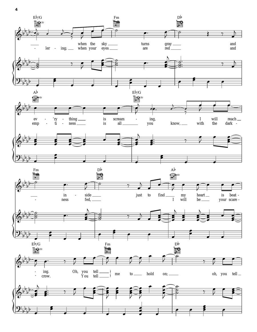 Bleeding Out Acoustic Guitar scores gallery preview page 4