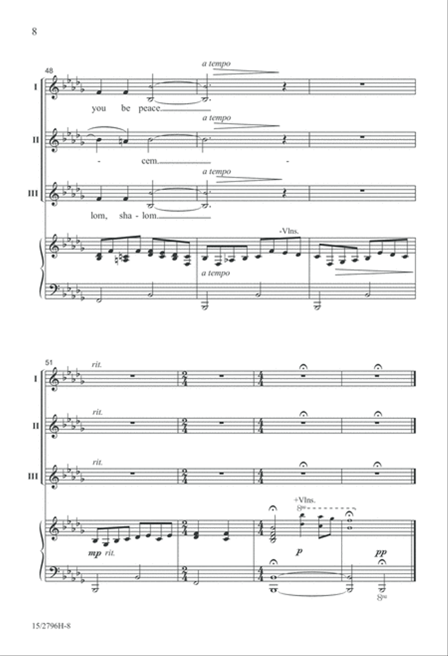 Shalom, Pacem, Peace 3-Part scores gallery preview page 9