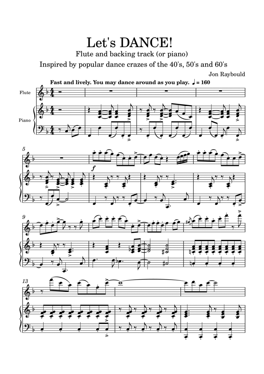 Let's DANCE! Let's DANCE! Flute Solo scores gallery preview page 1