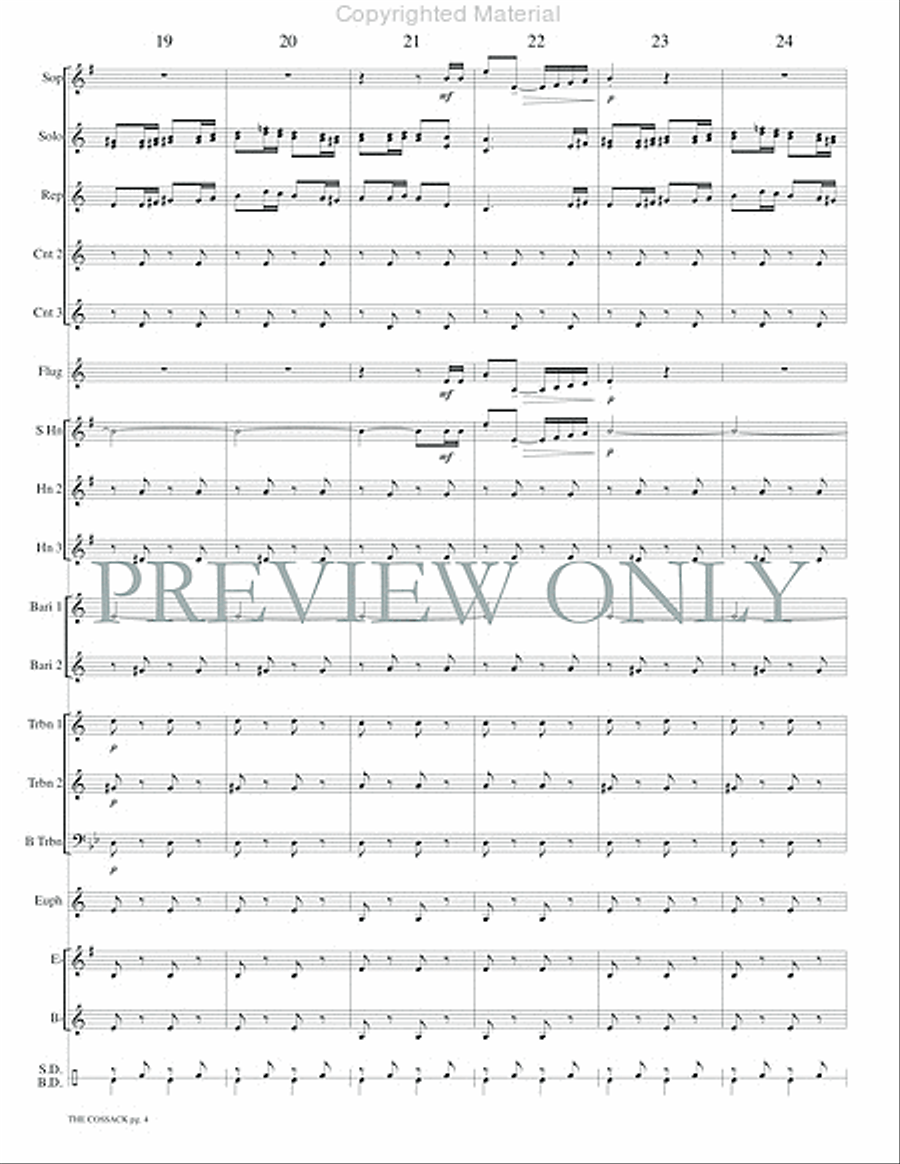 The Cossack Concert Band scores gallery preview page 6