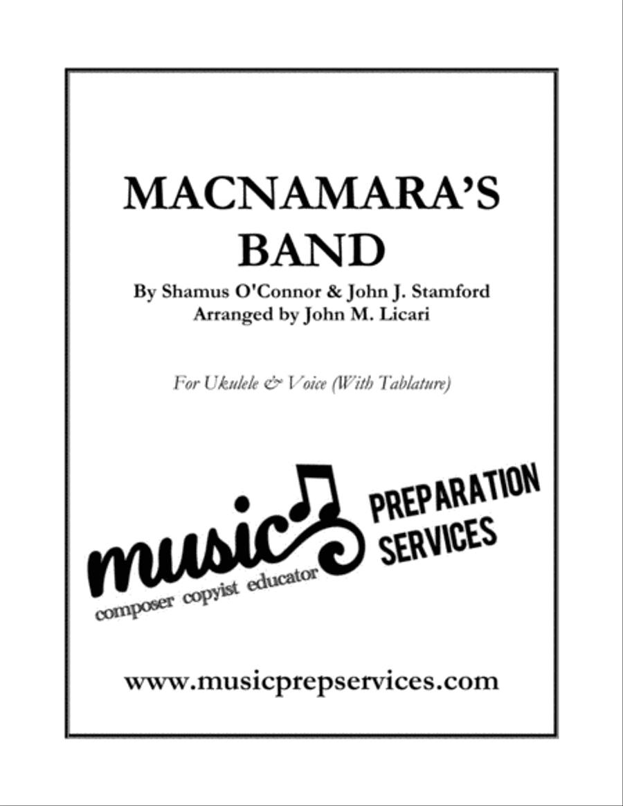 Macnamara's Band (Ukulele) Voice - Digital Sheet Music