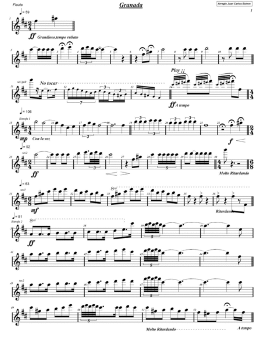 Granada Granada Full Orchestra scores gallery preview page 4