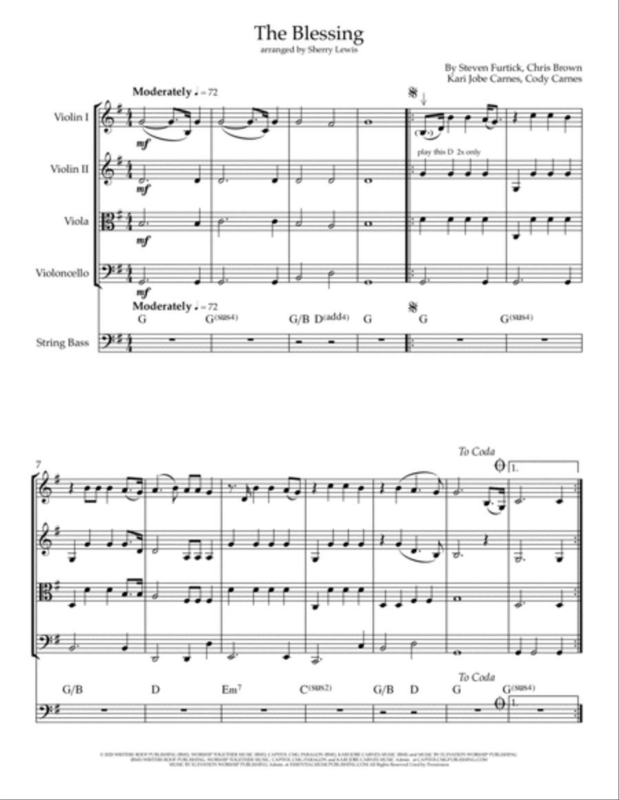 The Blessing String Quintet scores gallery preview page 4