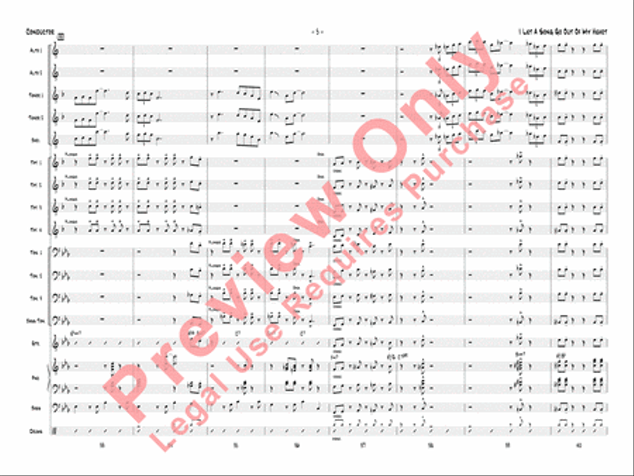 I Let a Song Go Out of My Heart Jazz Ensemble scores gallery preview page 8