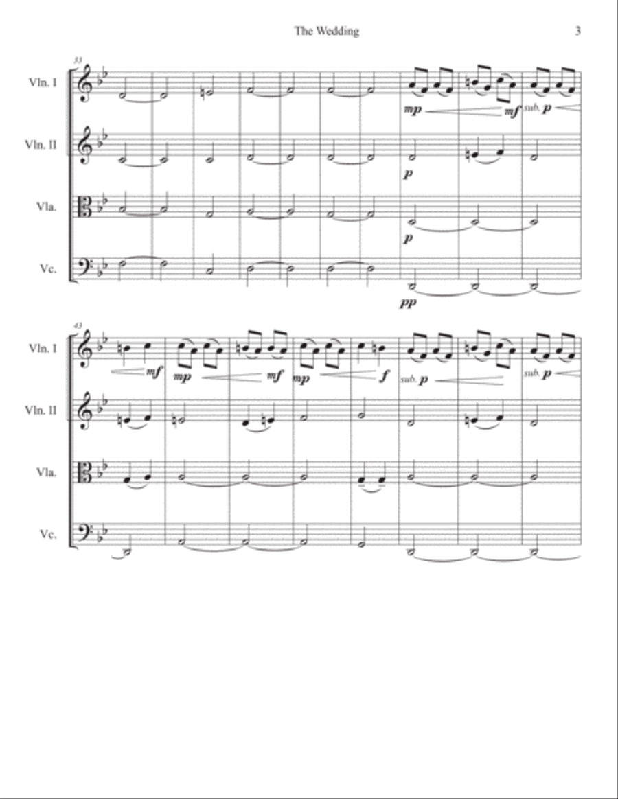 The Wedding String Quartet scores gallery preview page 3