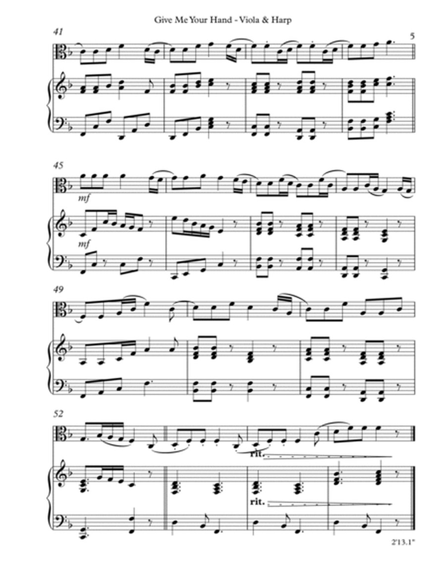 Give Me Your Hand, Duet for Viola & Harp image number null