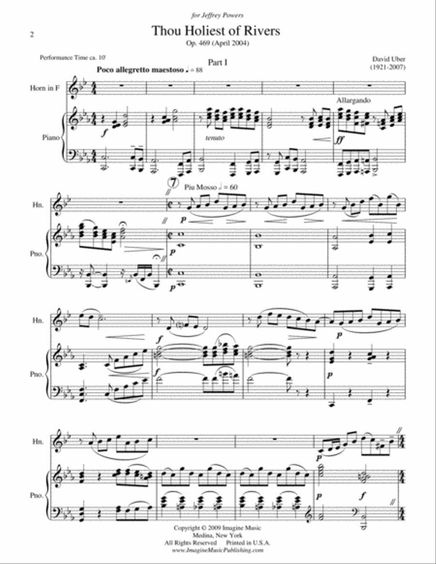 Thou Holiest of Rivers Horn scores gallery preview page 4