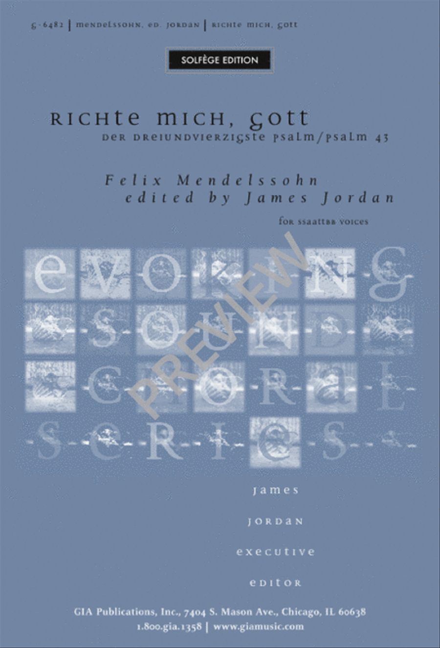 Richte mich, Gott Richte mich, Gott SSAATTBB scores gallery preview page 1