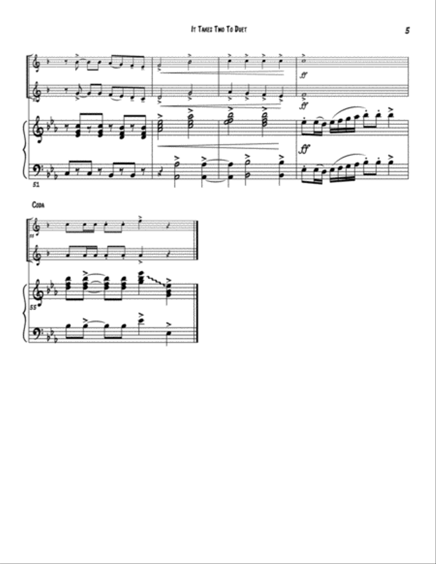 It Takes Two to Duet Trumpet Duet scores gallery preview page 6