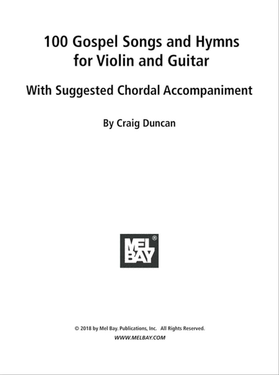 100 Gospel Songs and Hymns for Violin and Guitar Violin Solo scores gallery preview page 2