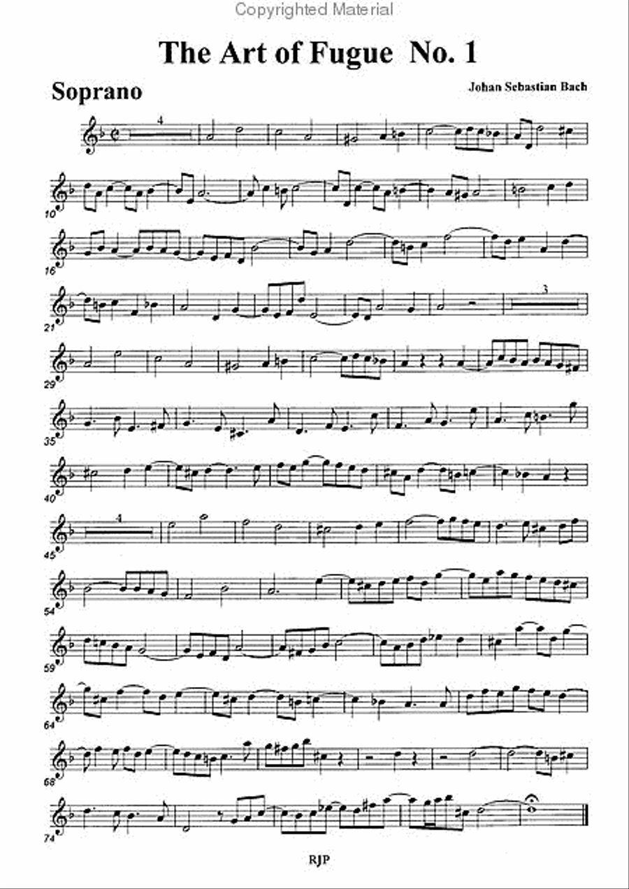 The Art of the Fugue No. 1 Recorder scores gallery preview page 2