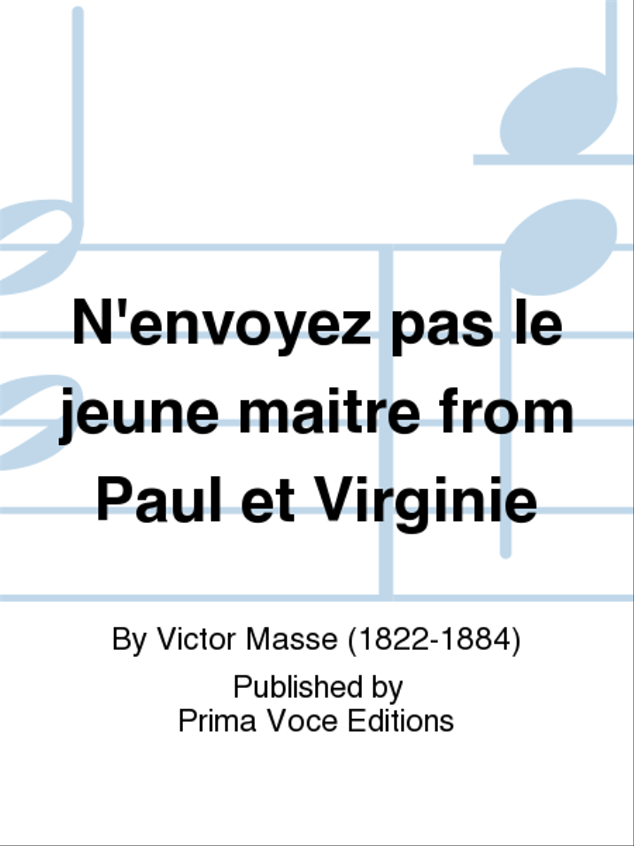 N'envoyez pas le jeune maitre from Paul et Virginie Baritone Voice scores gallery preview page 1
