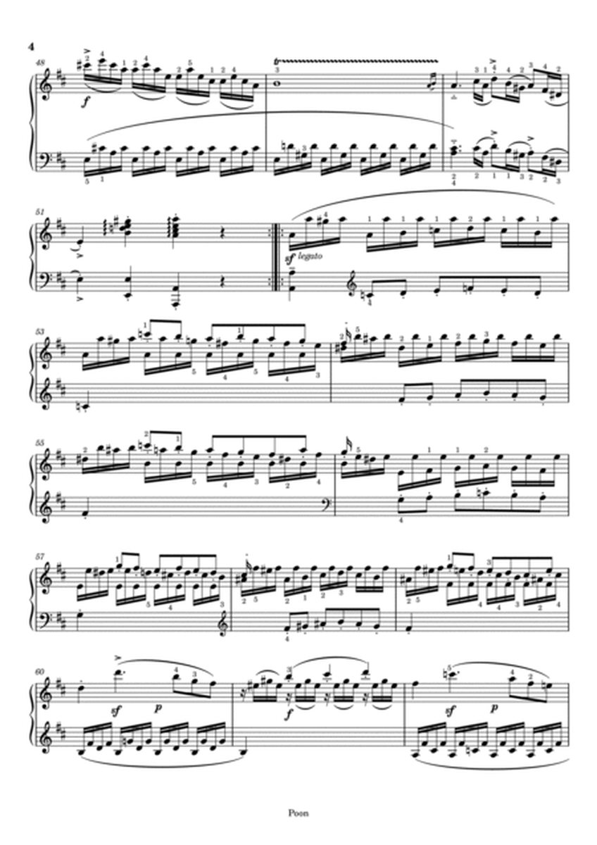Mozart - Piano Sonata No.6 in D major, K.284 1st Mov - Original With Fingered - For Piano Solo image number null