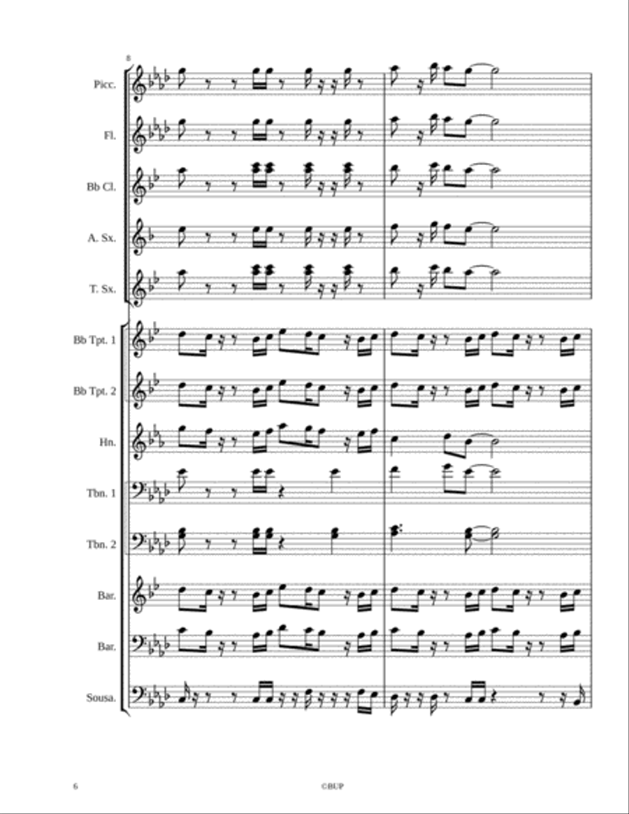 Drake-In My Feelings Marching Band scores gallery preview page 6