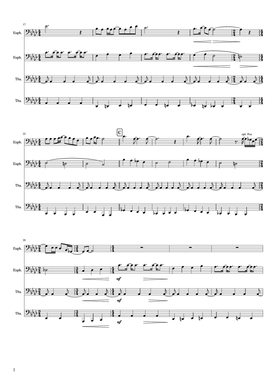Blackbird Brass Quartet scores gallery preview page 2
