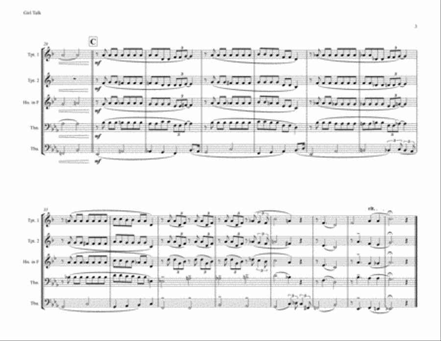 Girl Talk Brass Ensemble scores gallery preview page 3