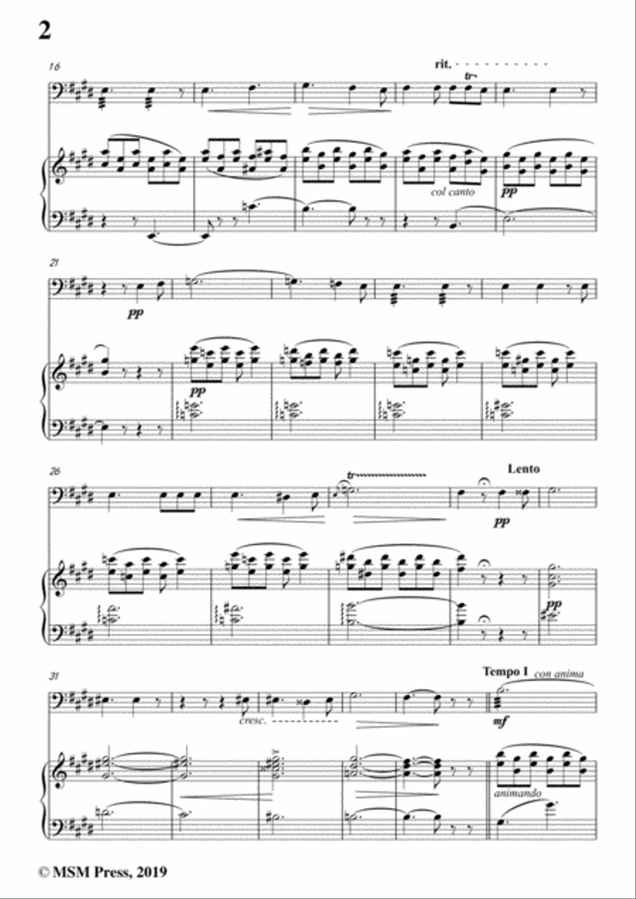 Tosti-Arcano!, for Cello and Piano Piano scores gallery preview page 4