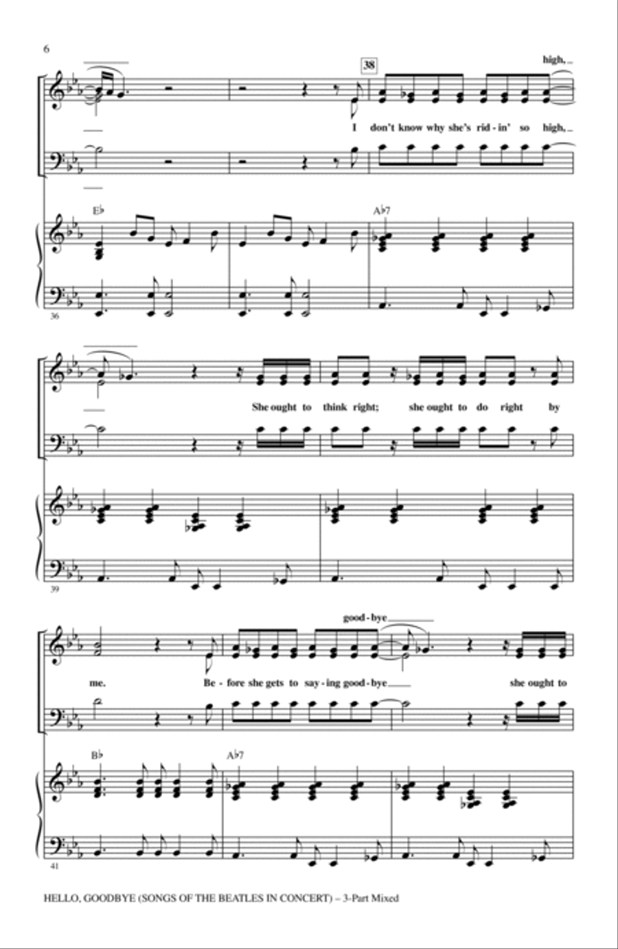 Hello, Goodbye (Songs Of The Beatles In Concert) 3-Part scores gallery preview page 5