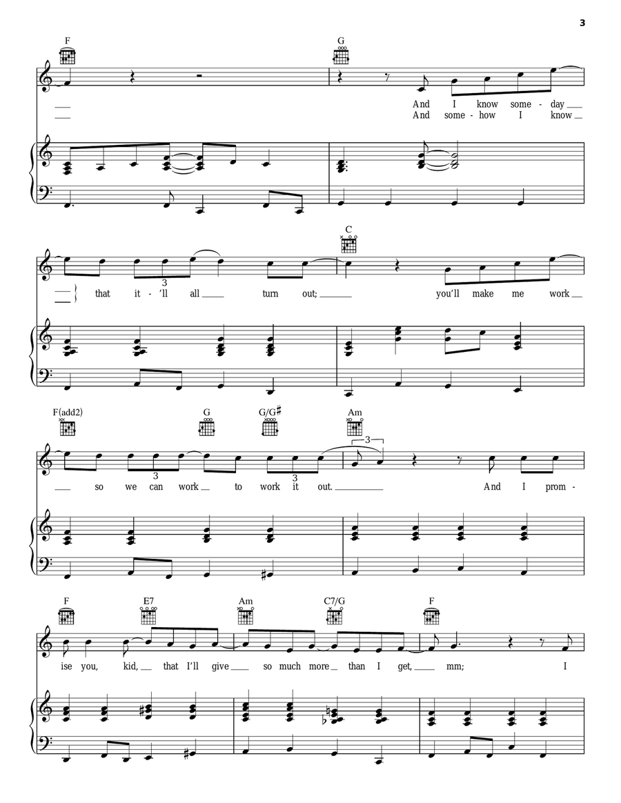Haven't Met You Yet Haven't Met You Yet Piano, Vocal scores gallery preview page 3