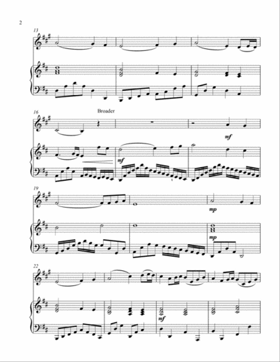 Pachelbel's Noel (treble F instrument solo) Horn scores gallery preview page 3