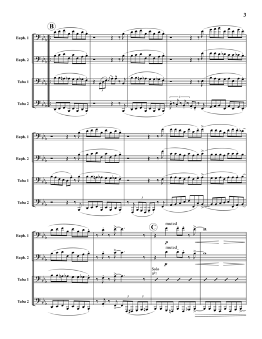 Two Jazz Quartets Jazz Ensemble scores gallery preview page 3