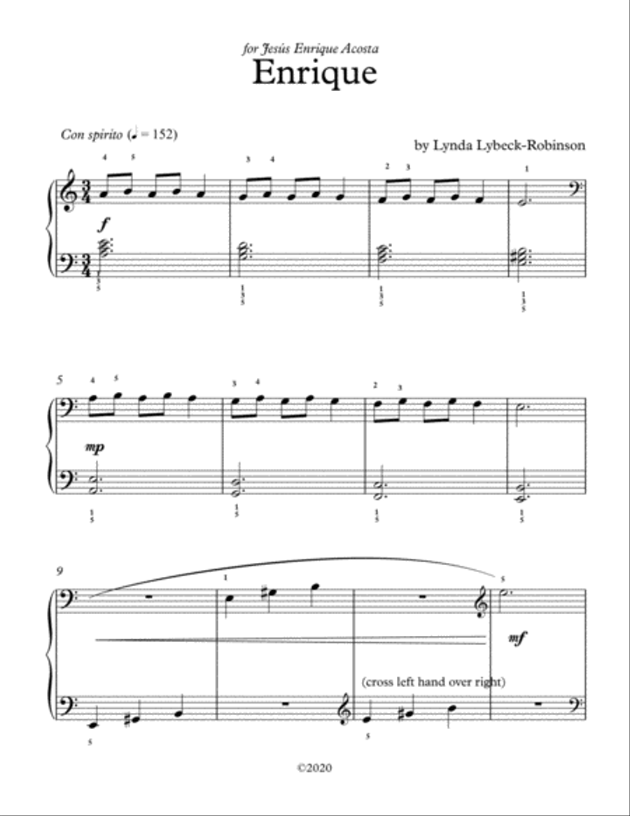 Enrique Piano Solo scores gallery preview page 1