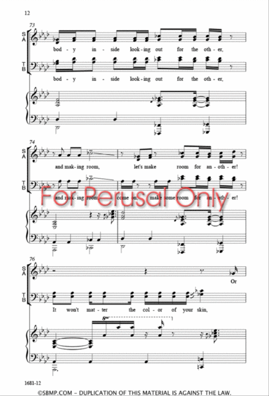 The World Will See - SATB 4-Part scores gallery preview page 12