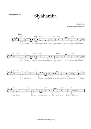 Siyahamba - Trumpet and chords (African Song)