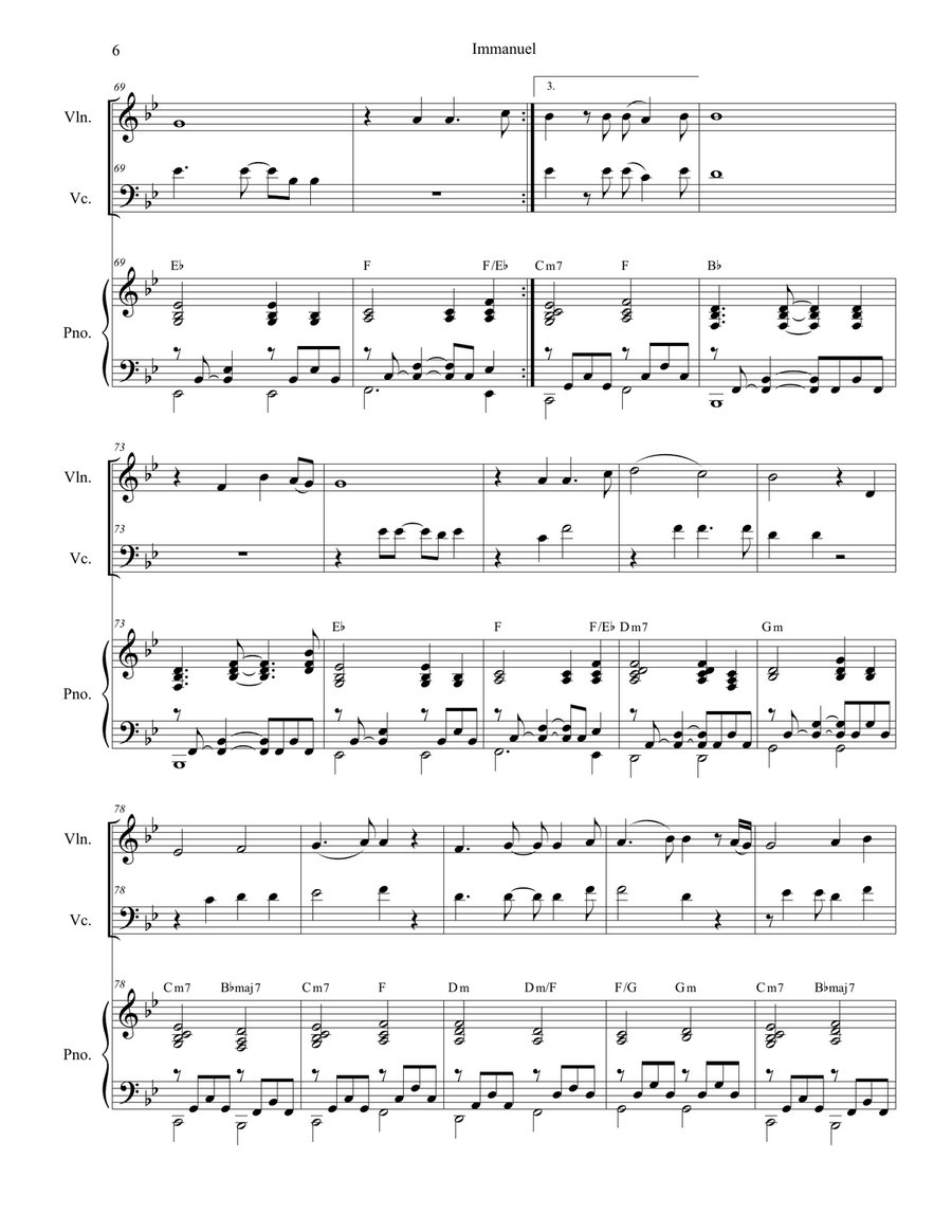 Immanuel Immanuel Piano Trio scores gallery preview page 6