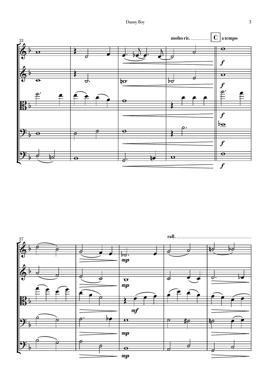 Danny Boy String Orchestra scores gallery preview page 3