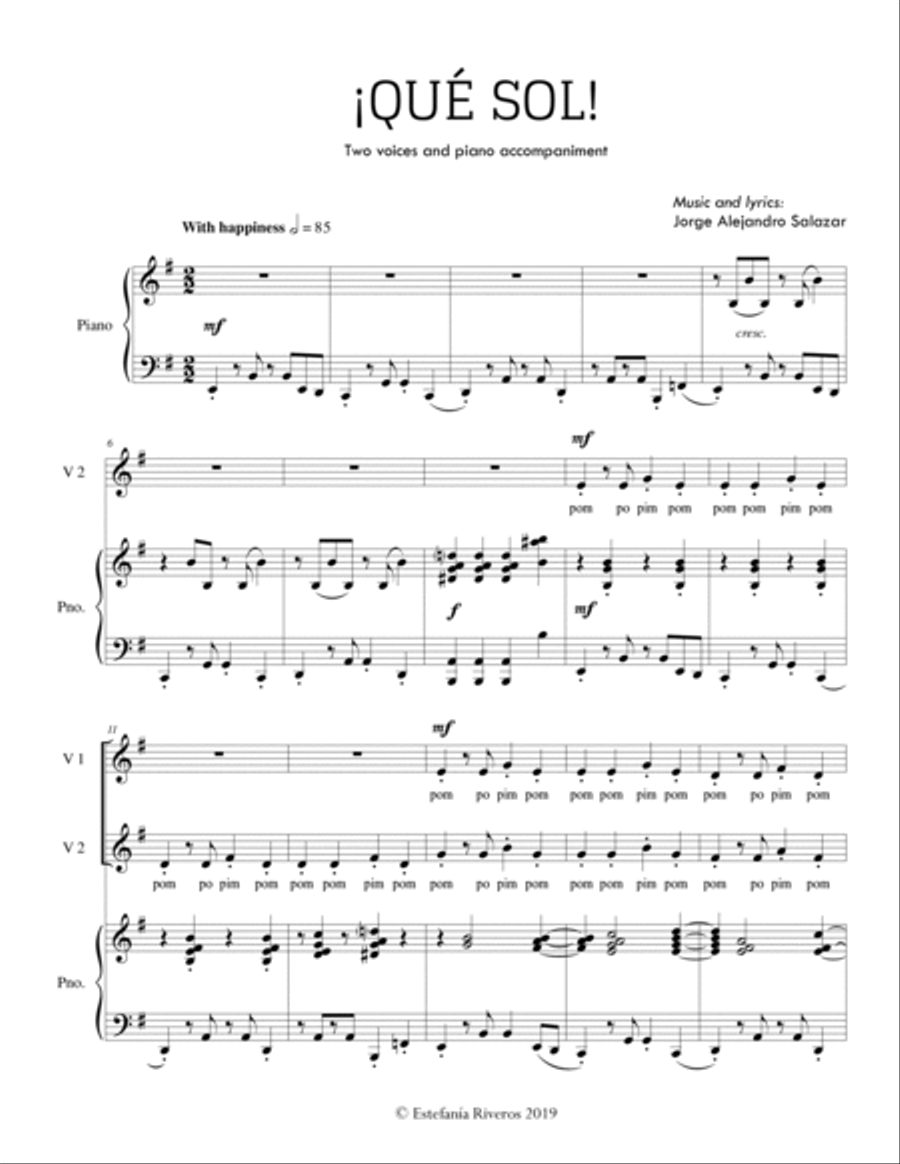 ¡Qué Sol! 2-Part scores gallery preview page 3