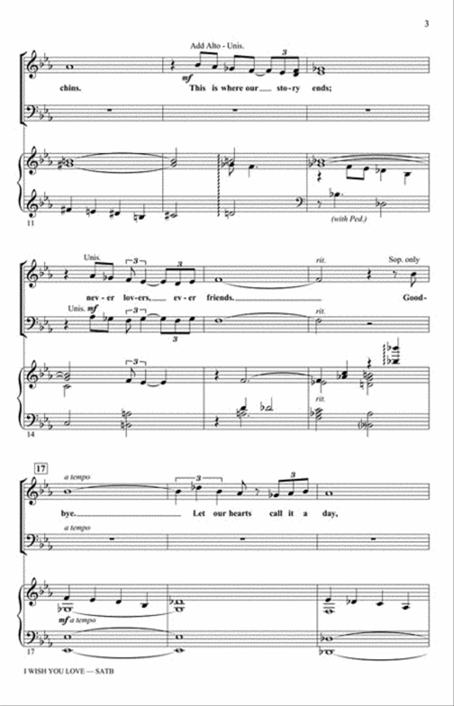 I Wish You Love 4-Part scores gallery preview page 3