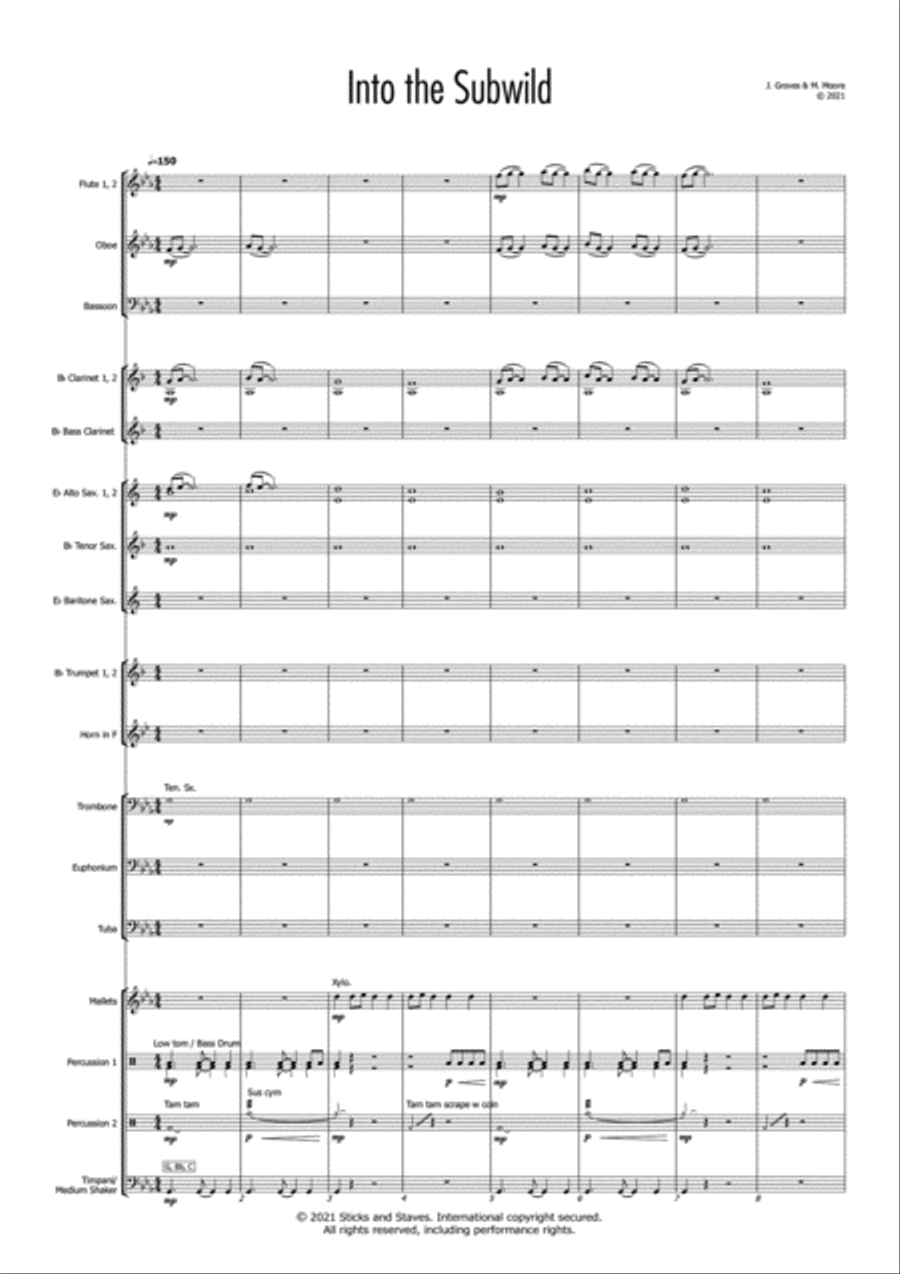 Into the Subwild Into the Subwild Concert Band scores gallery preview page 4