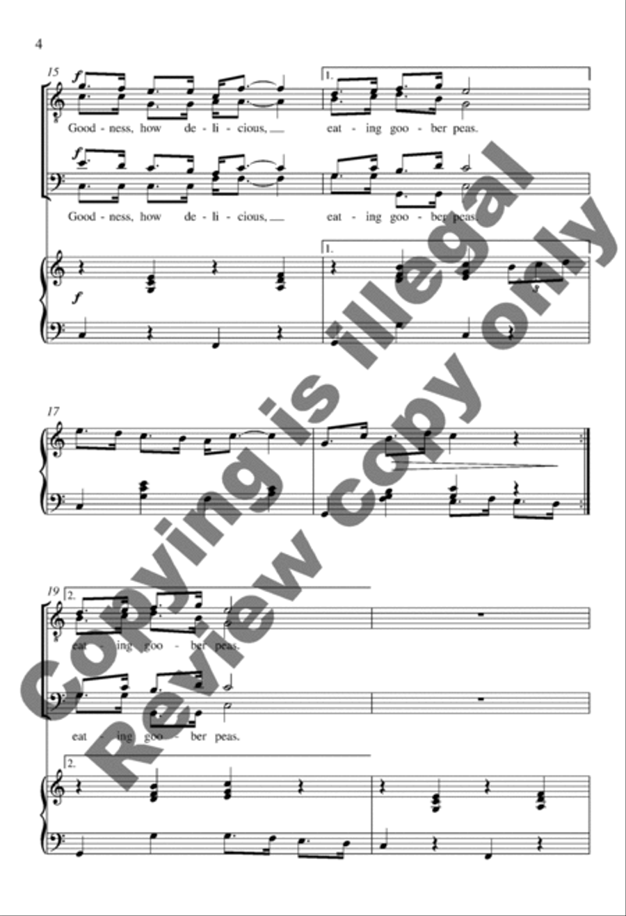 Goober Peas Goober Peas TTBB scores gallery preview page 4