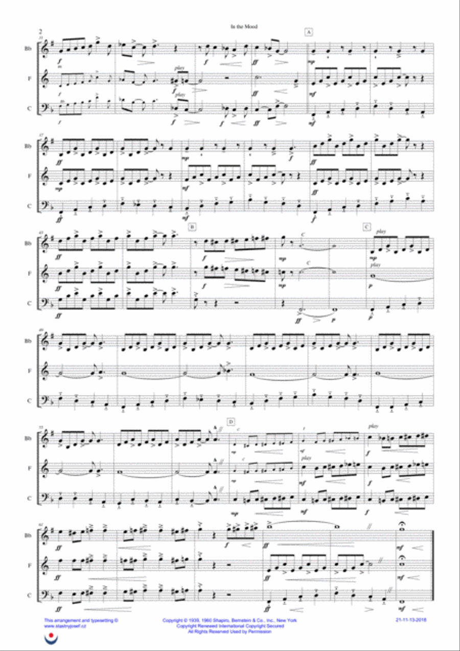 In The Mood Brass Ensemble scores gallery preview page 2