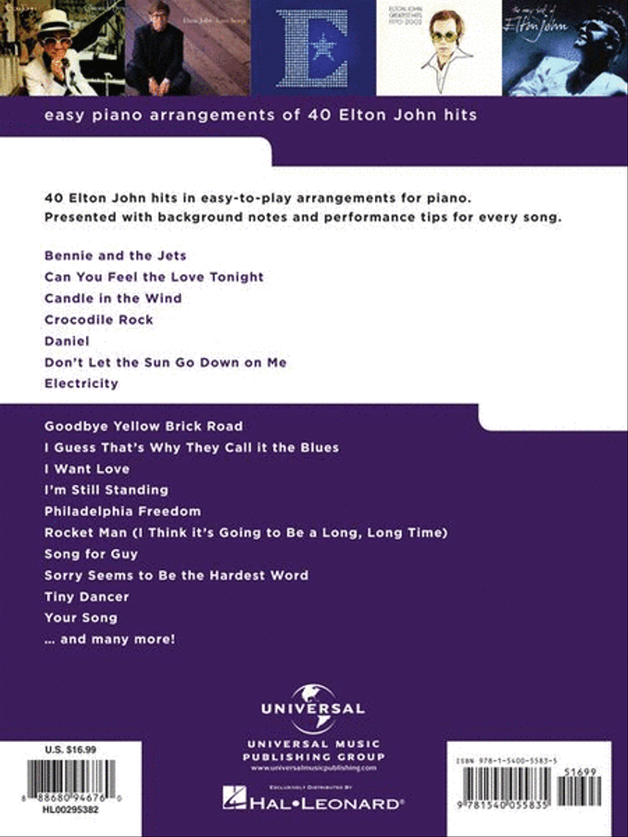 40 Elton John Songs 40 Elton John Songs Easy Piano scores gallery preview page 10