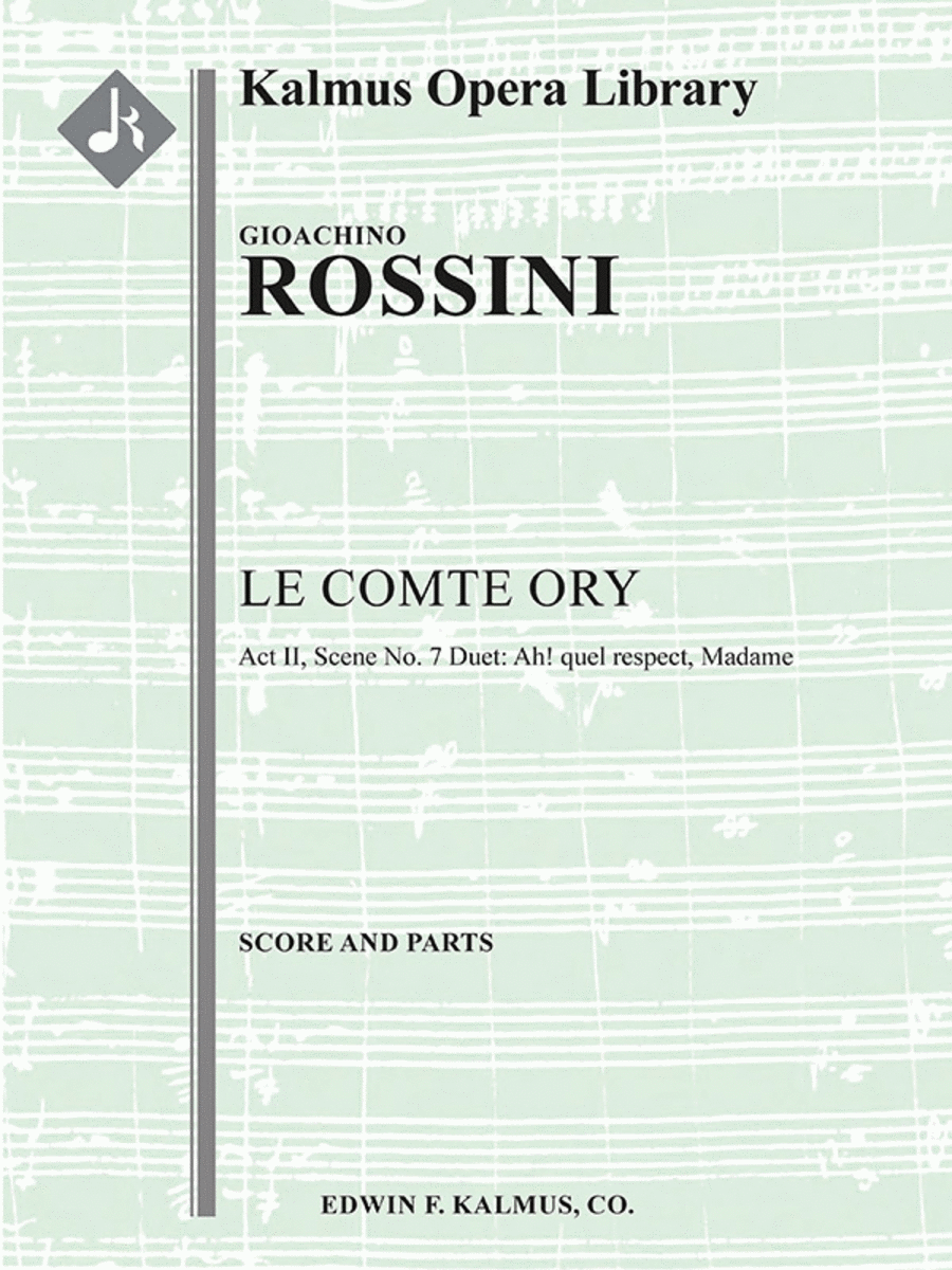 Le Comte Ory: Act II, Scene 7 Duet: Ah quel respect, Madame (soprano, tenor) (excerpt) Full Orchestra scores gallery preview page 1