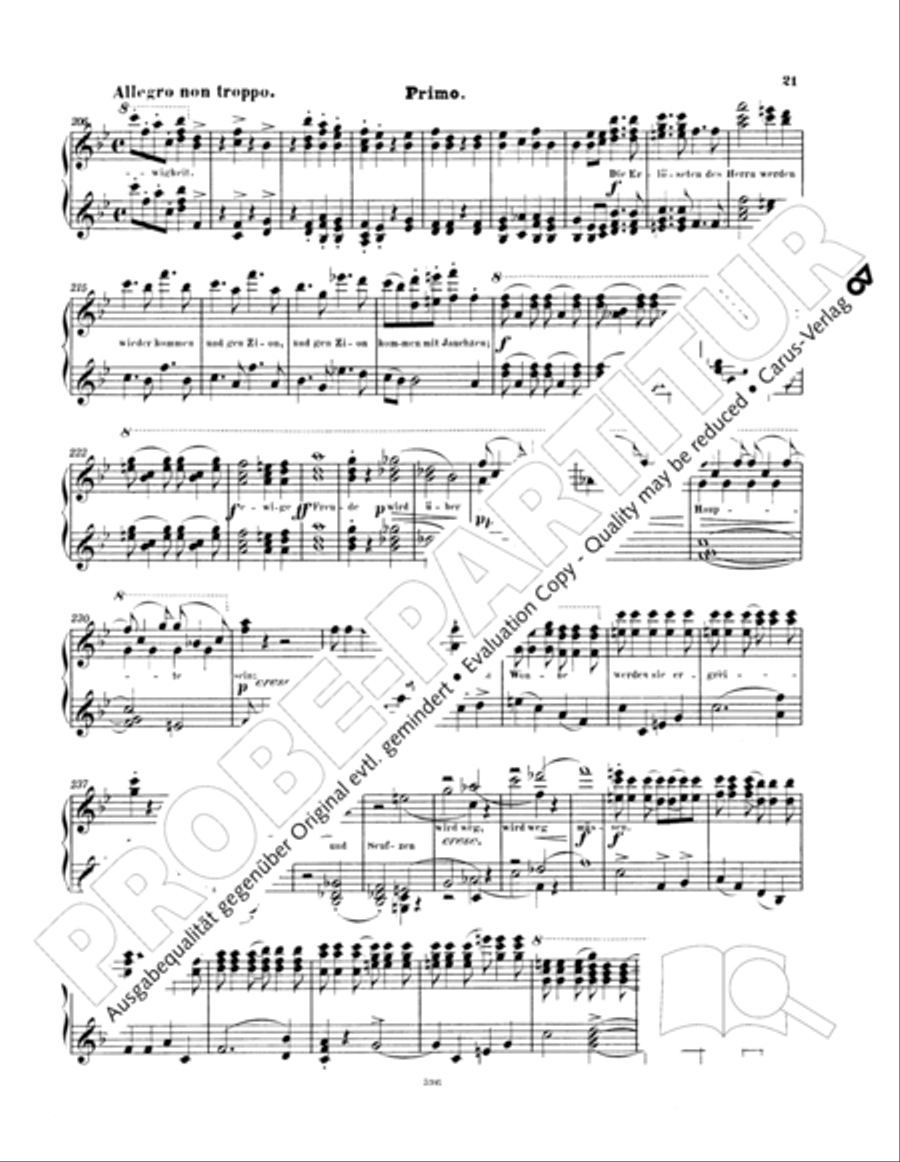 Ein Deutsches Requiem (German Requiem) Piano Duet scores gallery preview page 30