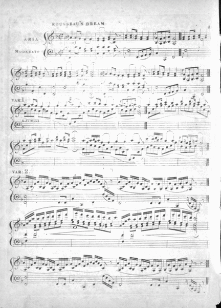 Rousseau's Dream. An Air with Variations for the Piano Forte