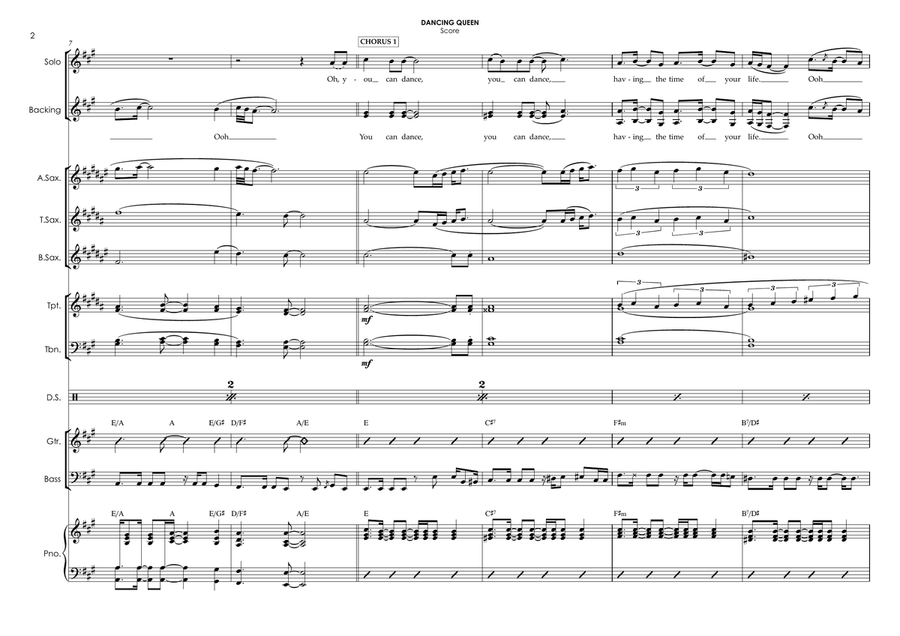 Dancing Queen - Score Only Jazz Ensemble scores gallery preview page 4