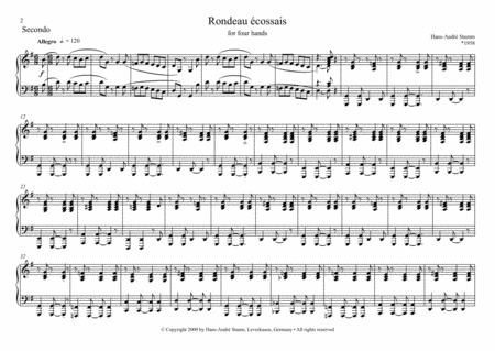 Rondeau écossais for 4-hands piano