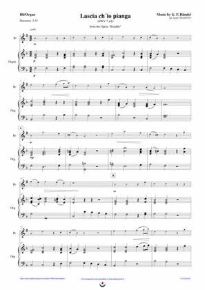 Book cover for Lascia ch´io pianga (Handel)