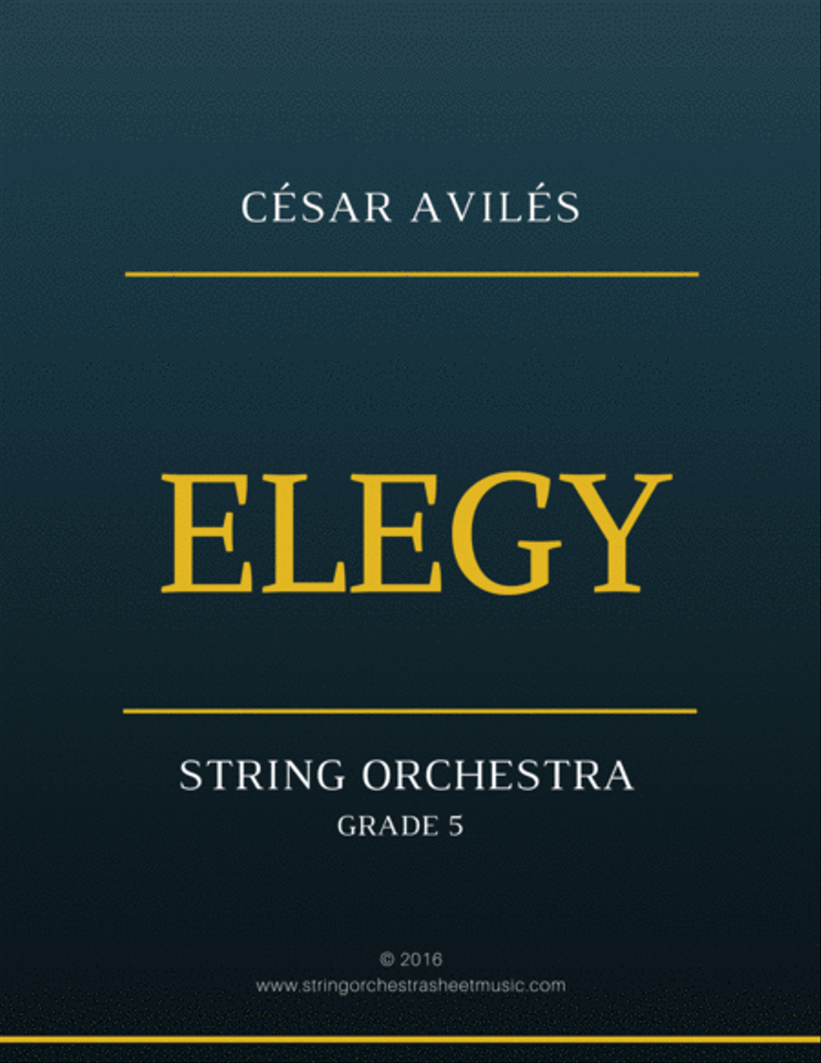 Elegy for String Orchestra String Orchestra scores gallery preview page 1